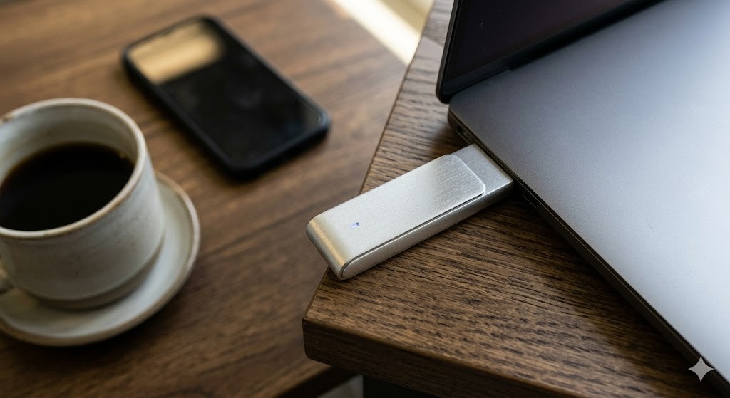 Approved USB drive shown on a trusted-device allow list