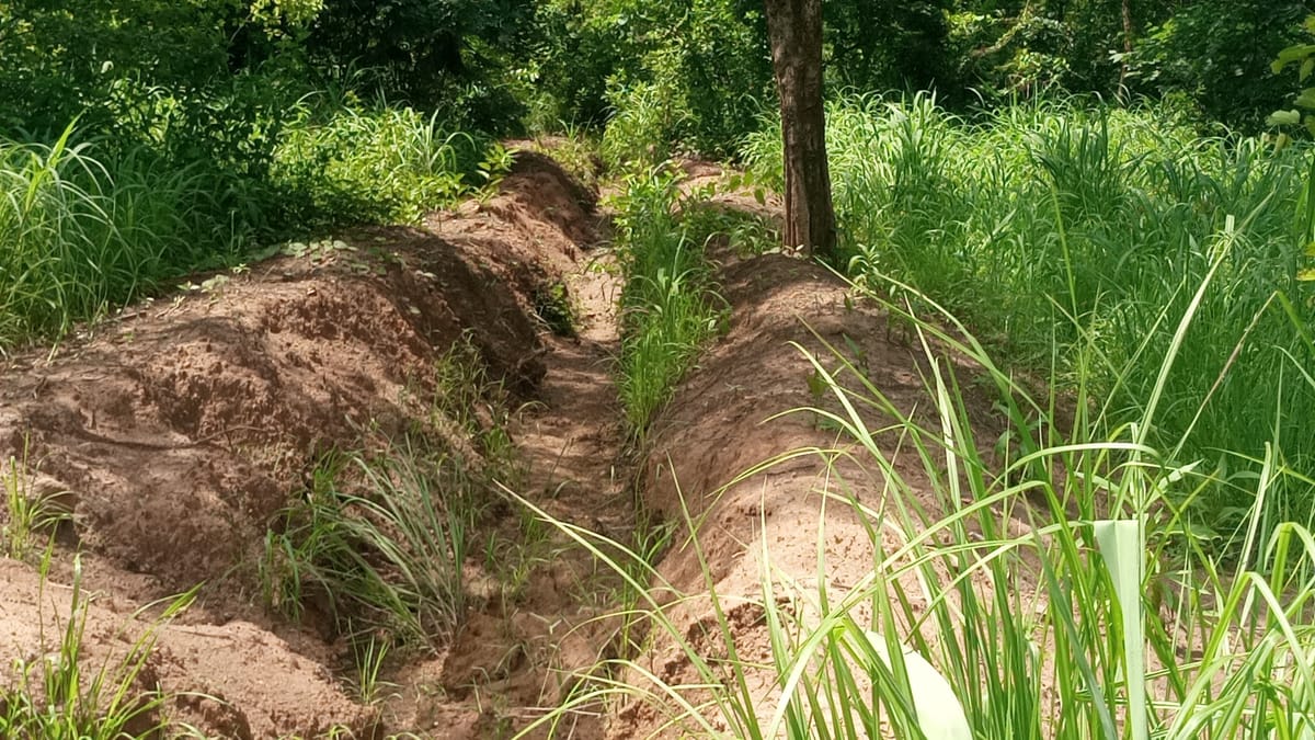 Deep trenches and removed pipes at the site of the pipeline vandalism in the South-East.