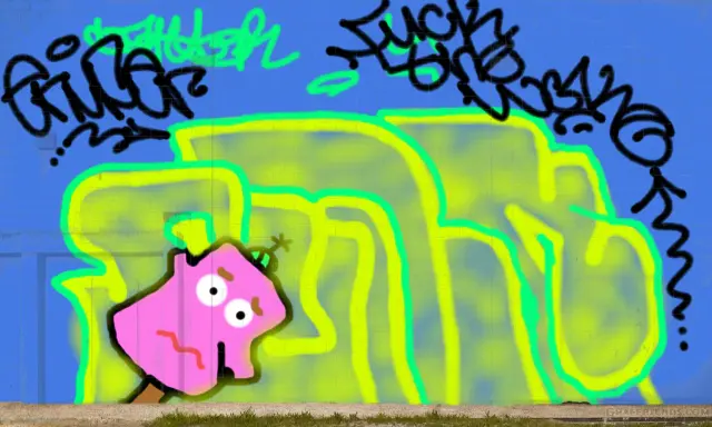 Graffiti artwork by cancer