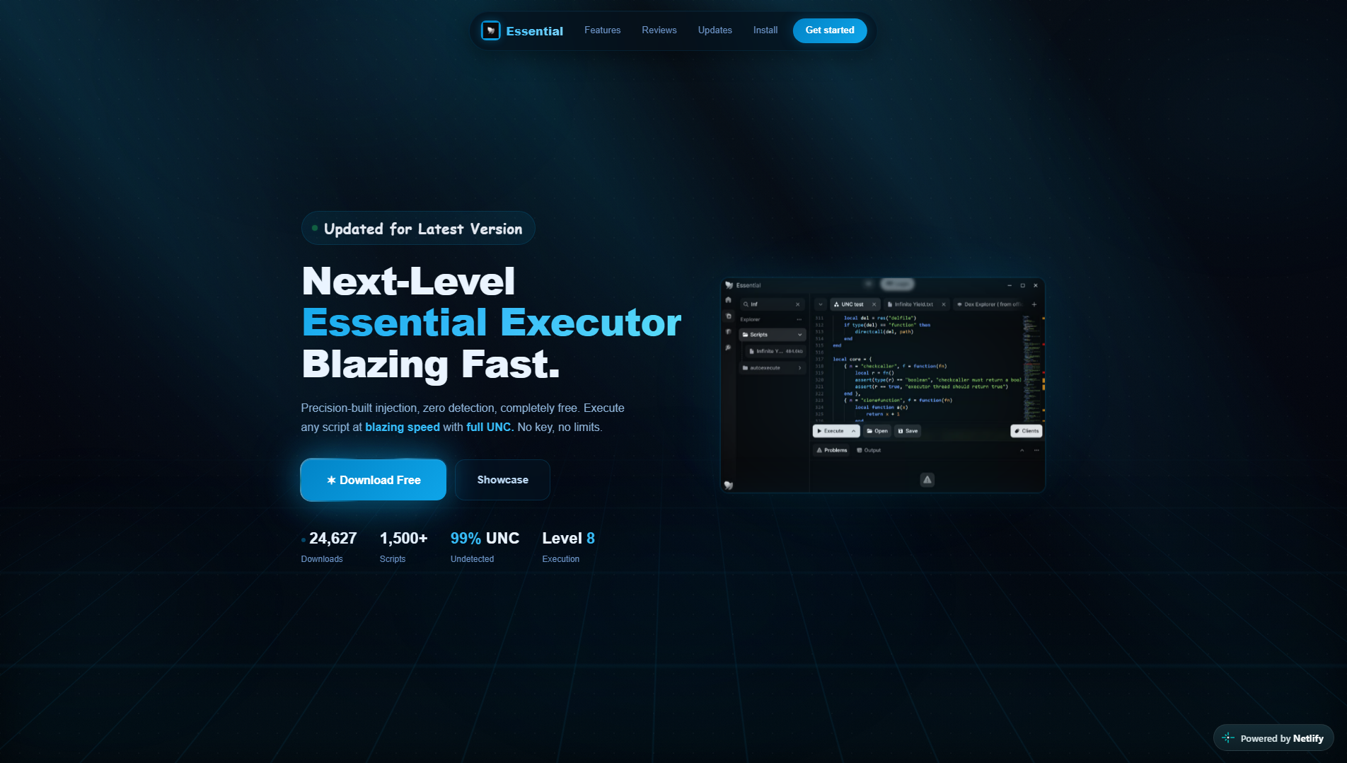 Stored capture of essentialexecutor.netlify.app