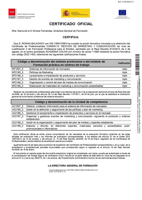 Colon-Certificate