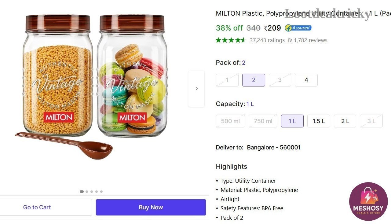 Milton Plastic Container Offer Image