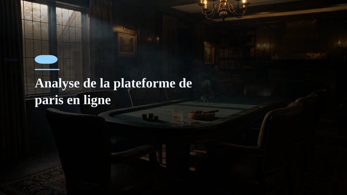Analyse de la plateforme de paris en ligne