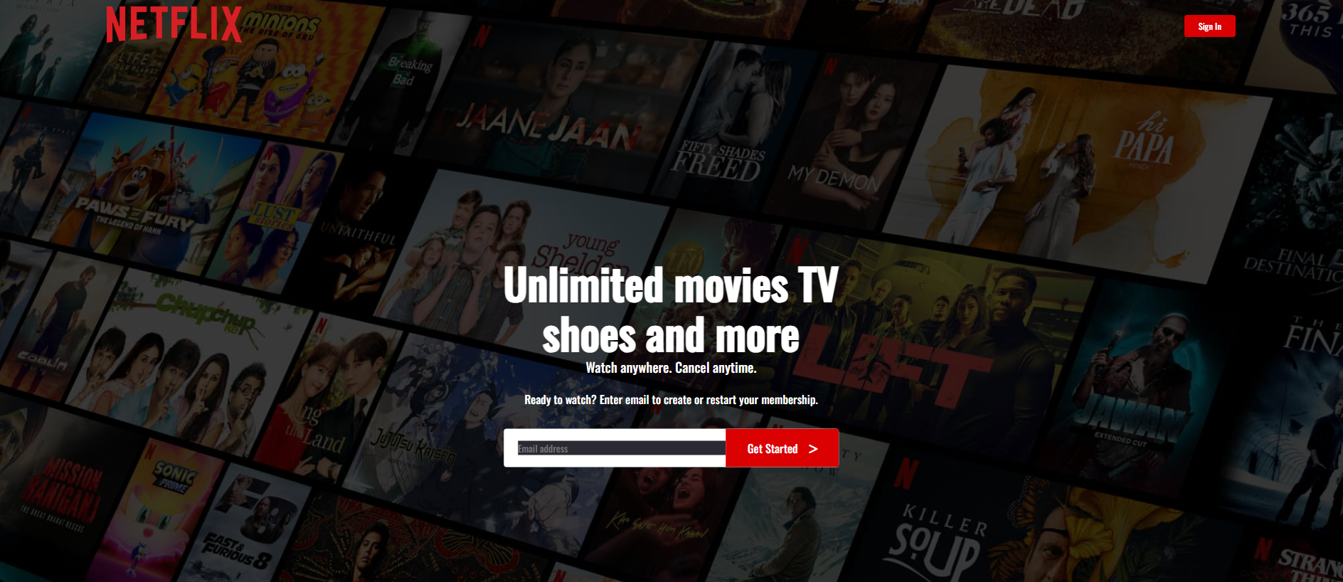Stored capture of netflix-clone-umber-iota.vercel.app