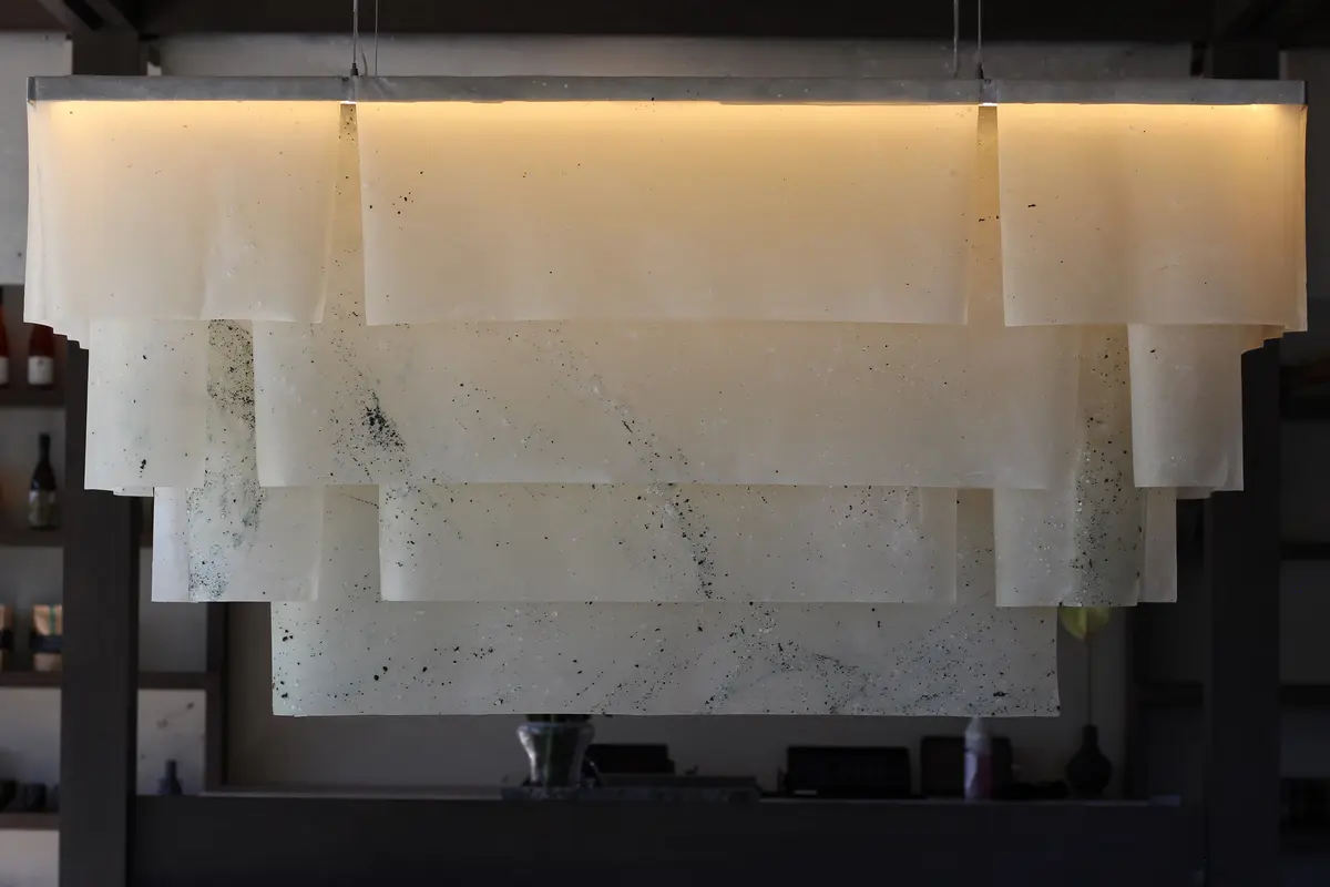 Kelp Waste Transformed into Pendant Lighting