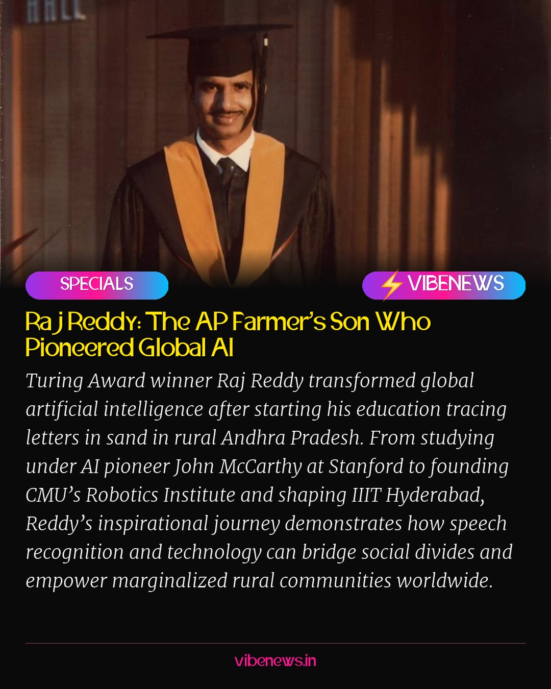 Raj Reddy: The AP Farmer’s Son Who Pioneered Global AI