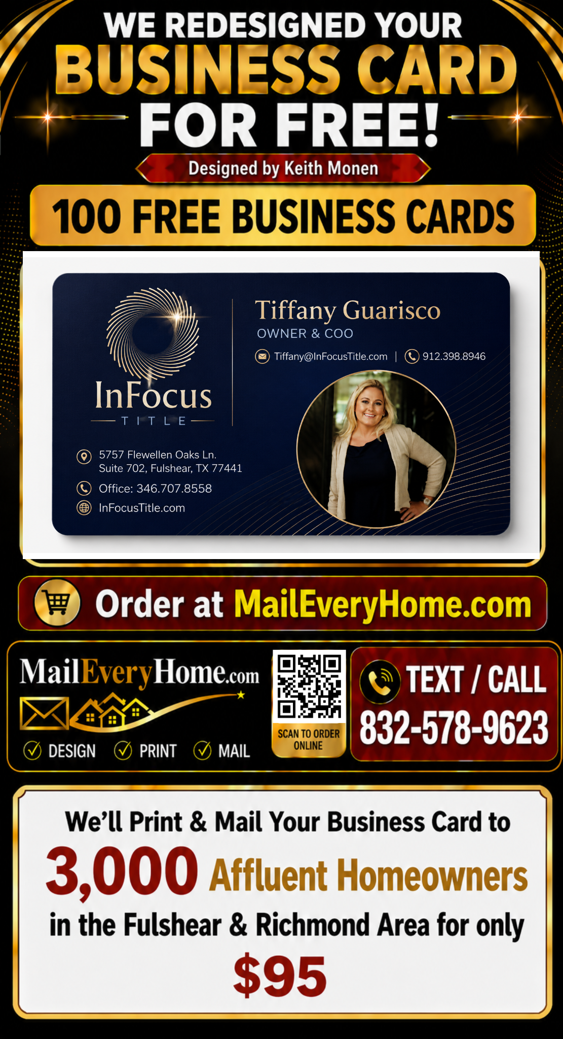 MailEveryHome business card template sample