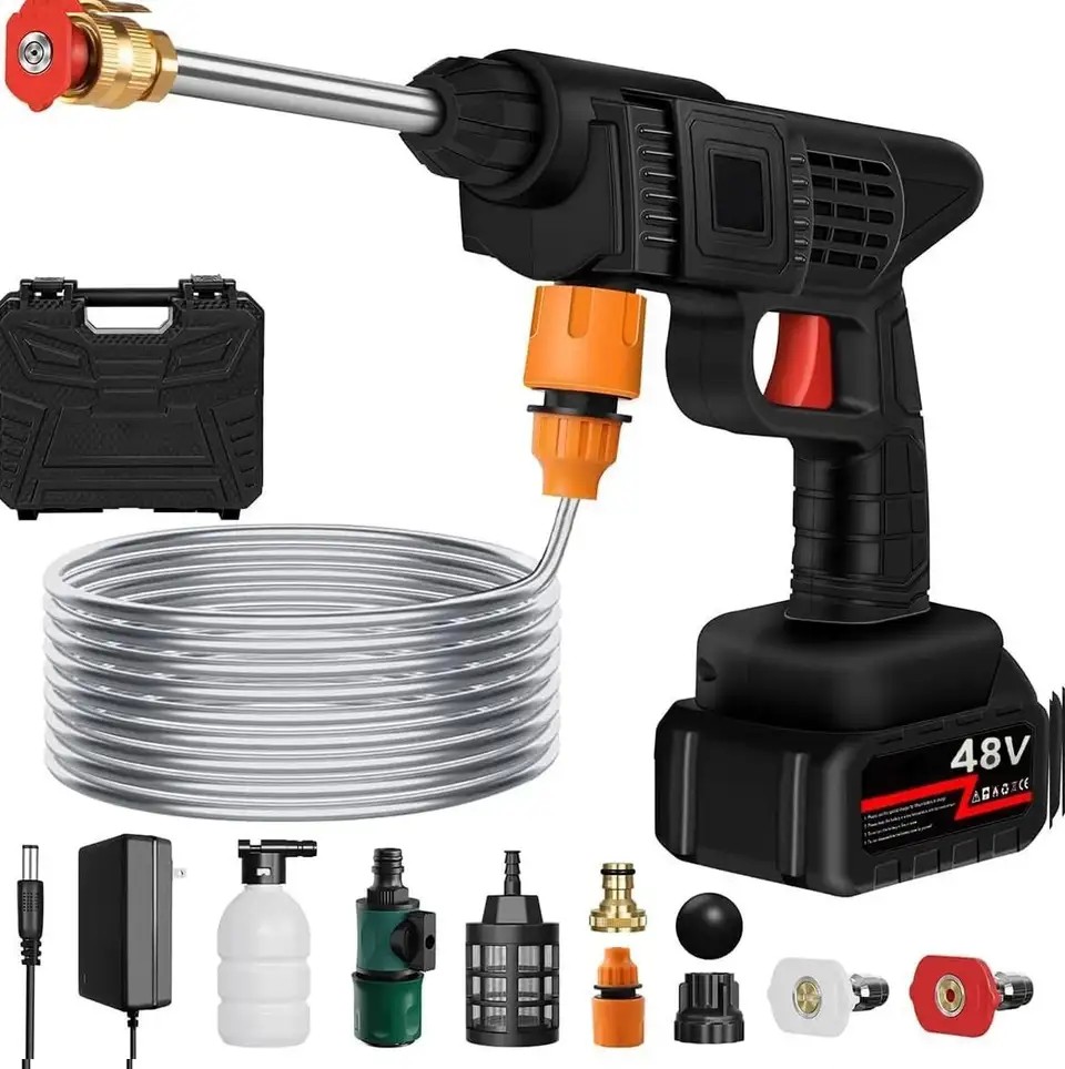 LAVISHLOOK Cordless Portable Wireless Pressure Washer Gun 48V Pre...more