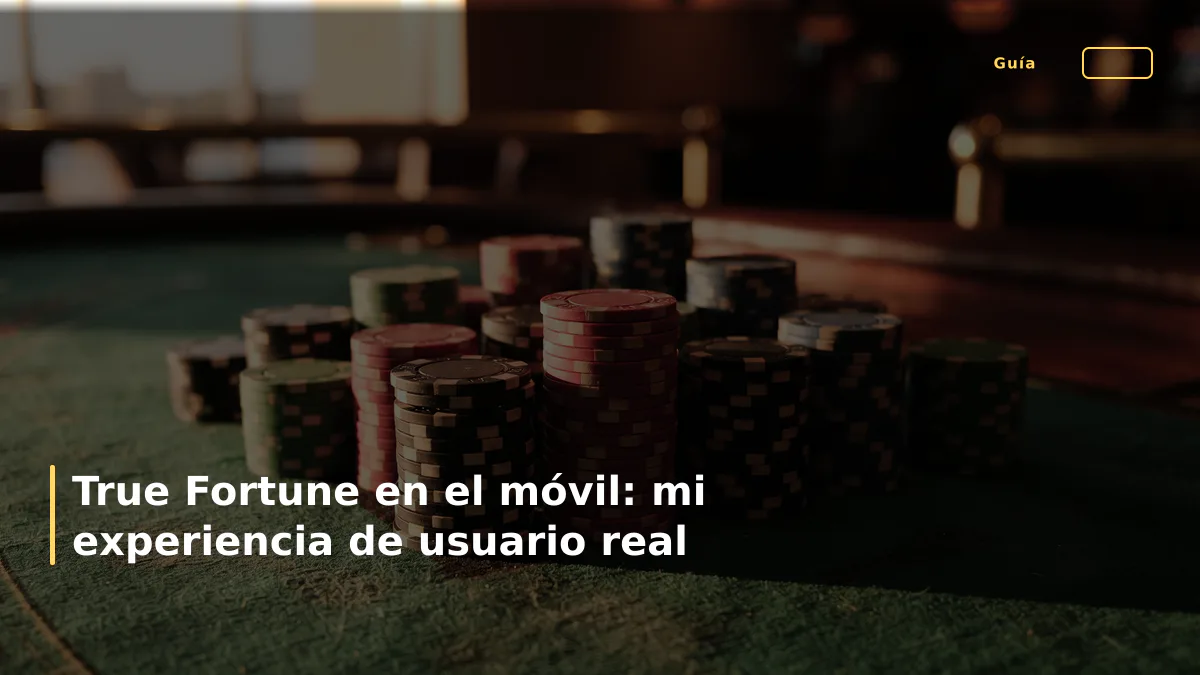 True Fortune en el móvil: mi experiencia de usuario real