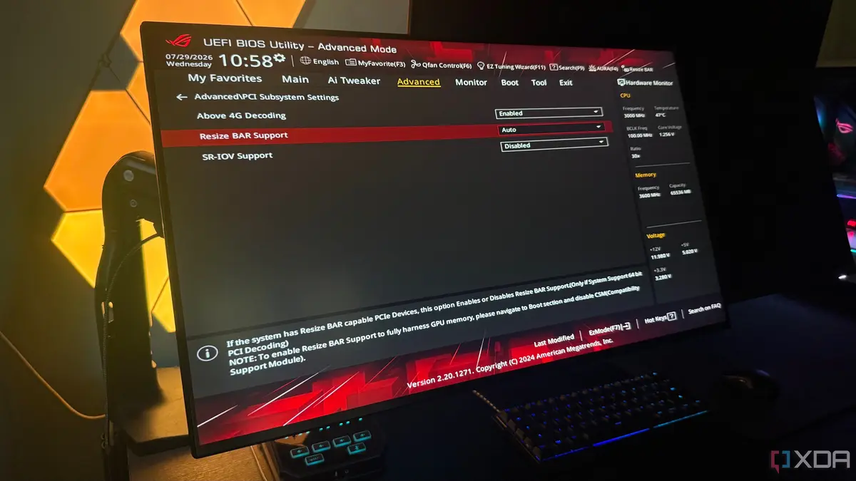 Nvidia Quietly Disables Resizable BAR in Games Even When BIOS Shows It Enabled