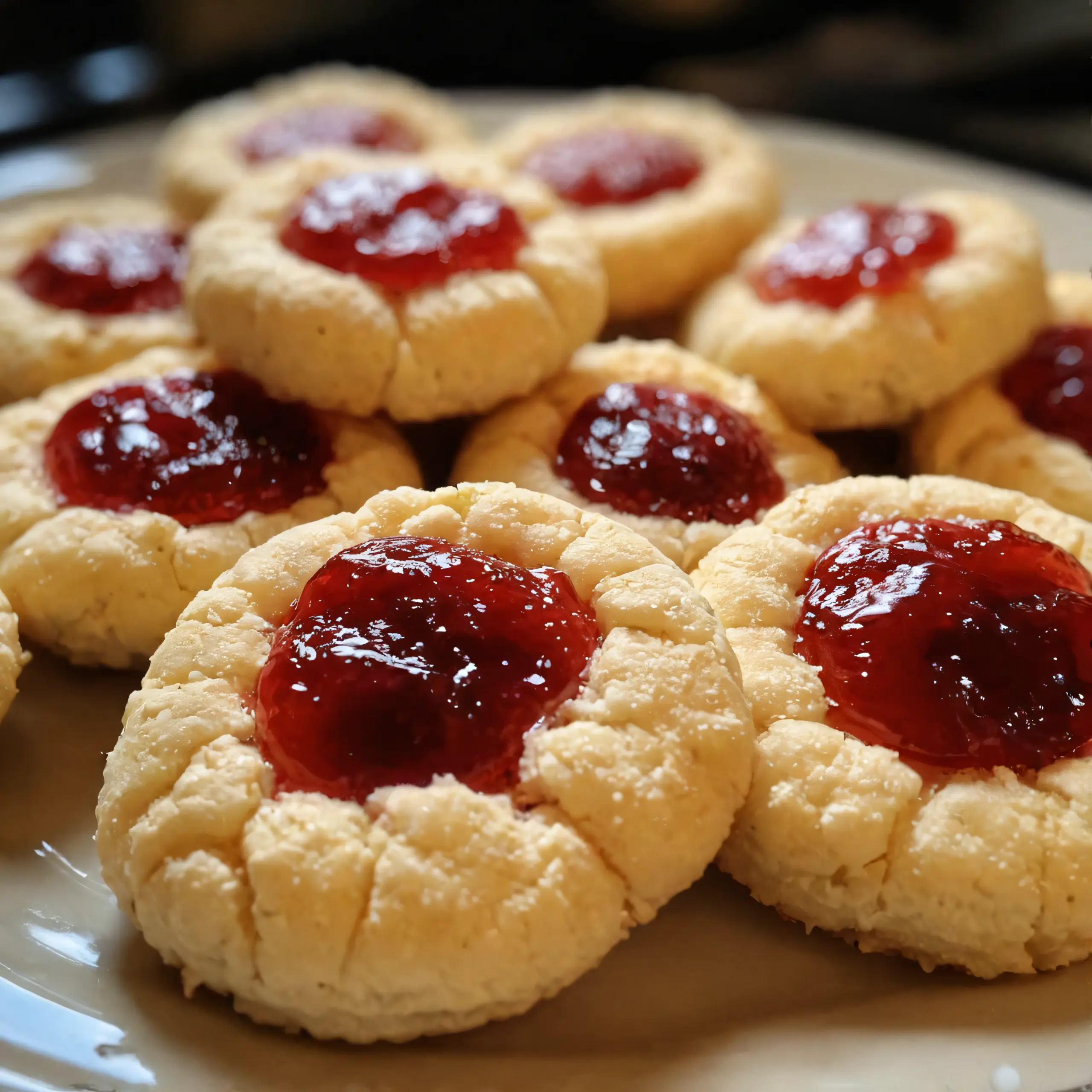 Delightful Valentine Thumbprint Cookies