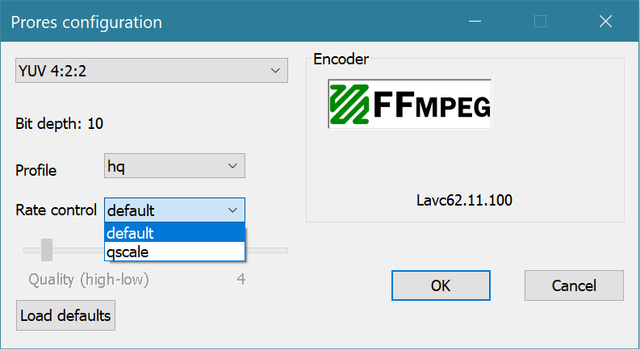 Pro-Res-rate-control