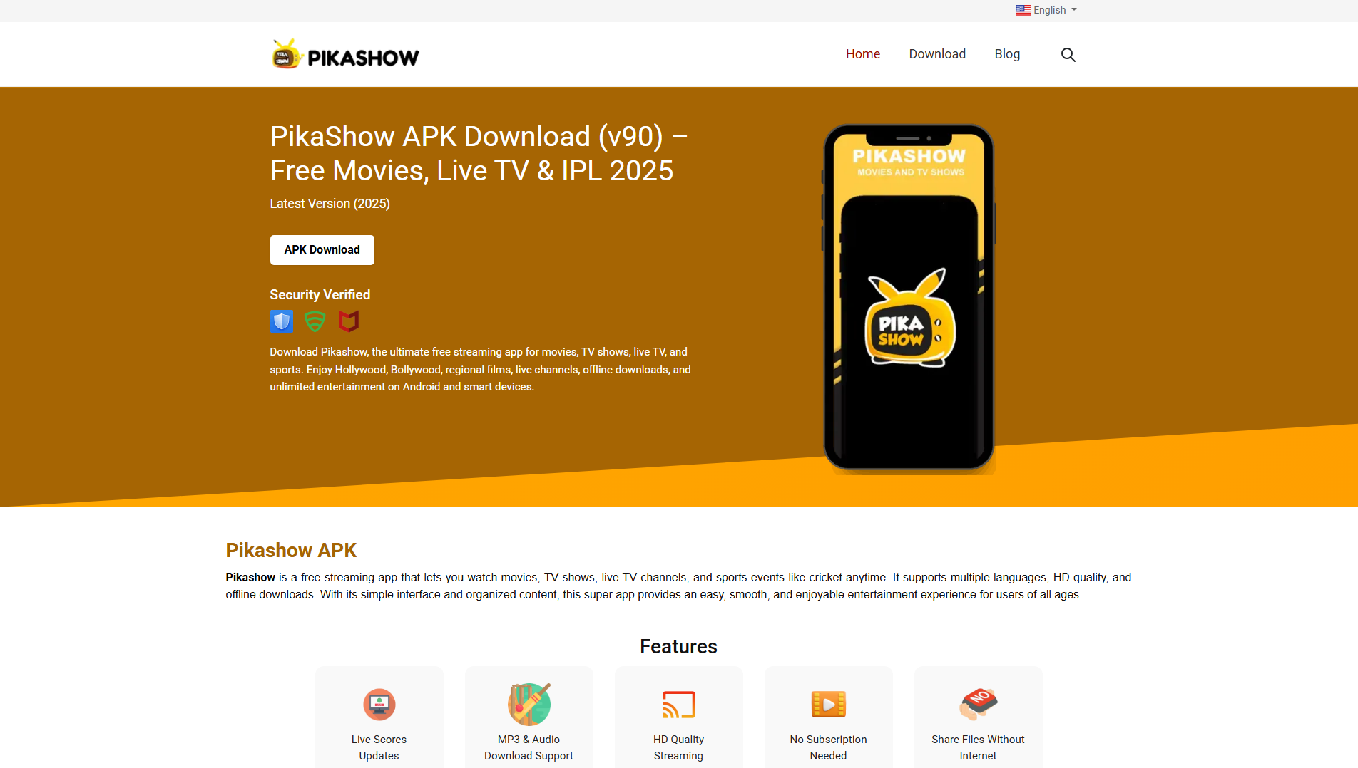 Stored capture of pikashowtv.net.co