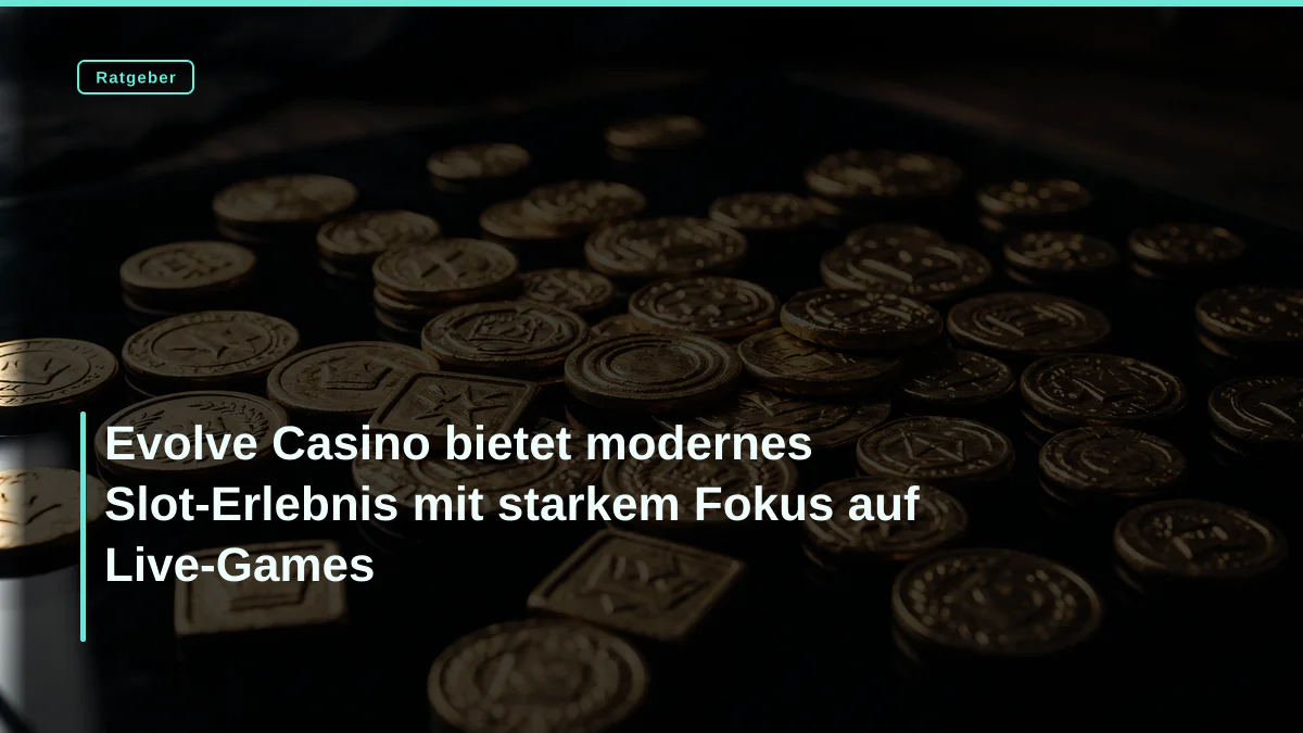 Evolve Casino bietet modernes Slot-Erlebnis mit starkem Fokus auf Live-Games