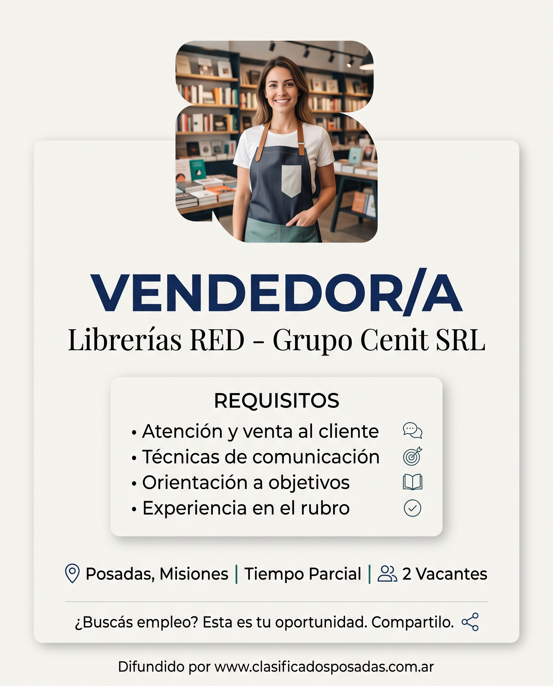 Se Busca Vendedor / a en Posadas