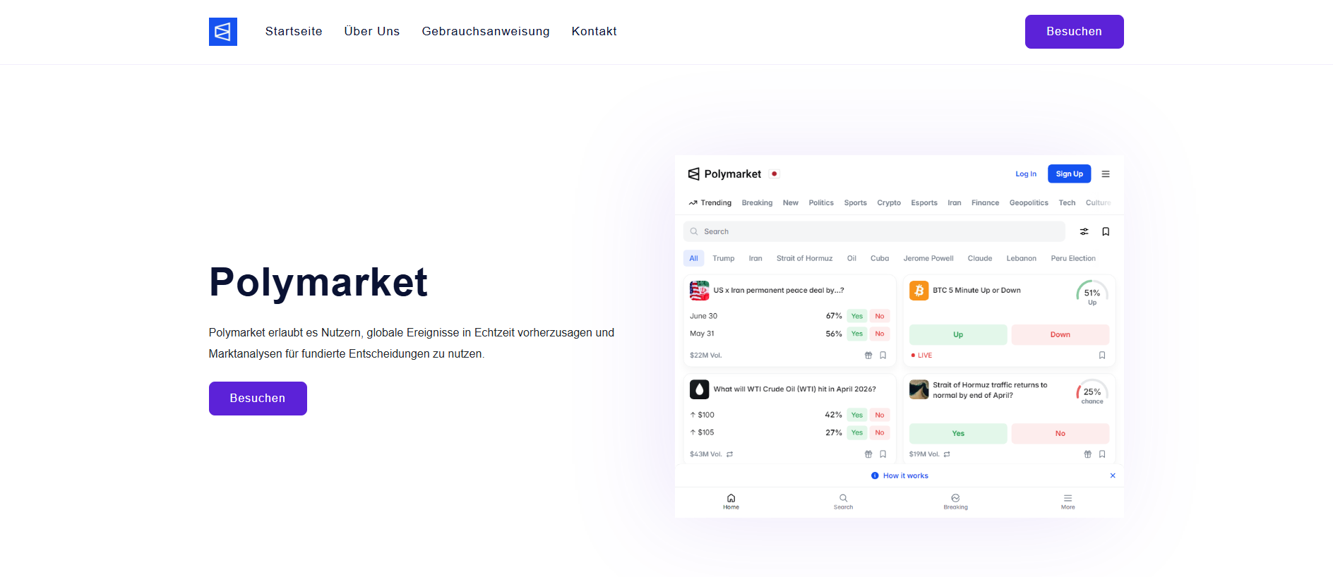 Screenshot of polymarket-german.com