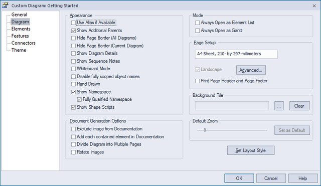 Diagram Setting
