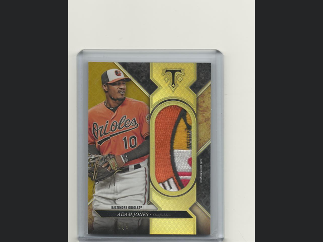 2015 Topps Triple Threads Adam Jones Logo Patch /25