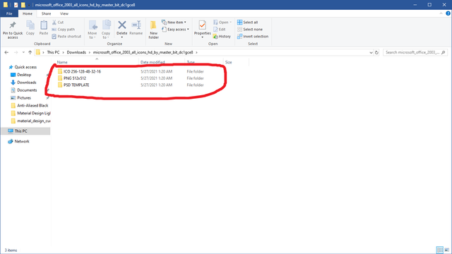 These 3 folders.