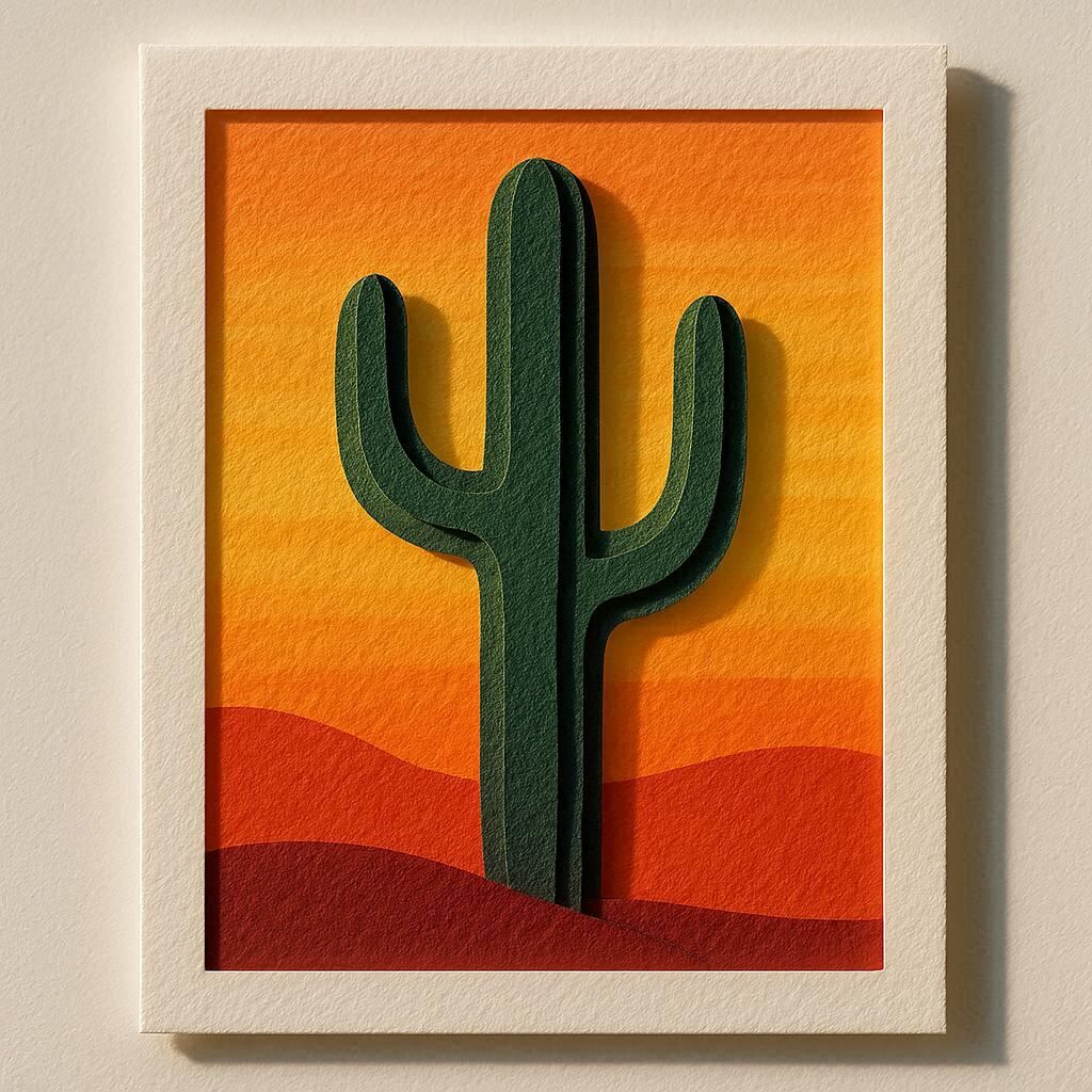 Incredible Craft Idea: Layered Paper Cactus