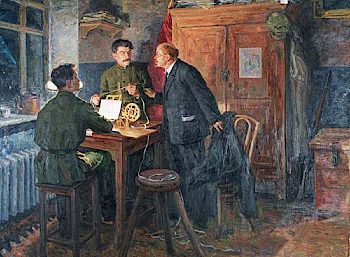 В. И. Ленин и И. В. Сталин у прямого провода, Александр Моравов, 1940-е imgbb В. И. Ленин и И. В. Сталин у прямого провода, Александр Моравов, 1940-е