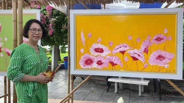 BST Tranh Sen 10 phẩm chất người Việt tại Lễ hội Sen Hà Nội