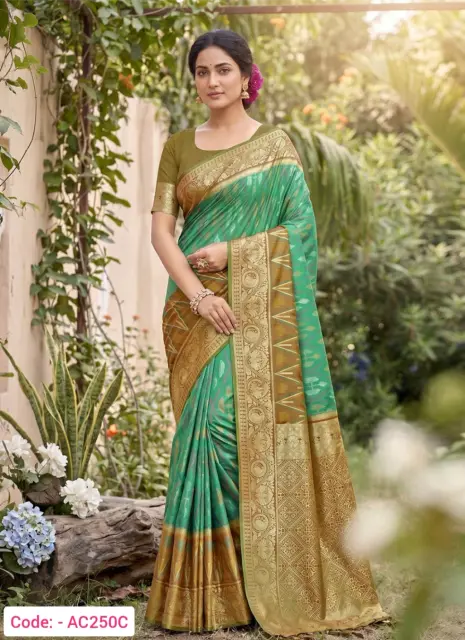 Pista color Traditional Wear silk saree