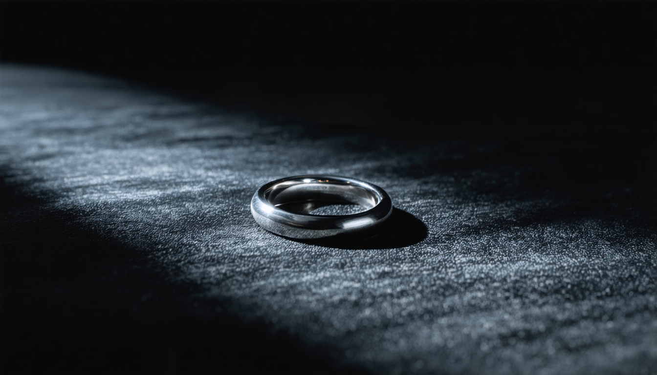 A titanium collar on velvet, because nothing says liberation like bespoke restraints marketed as accessories.