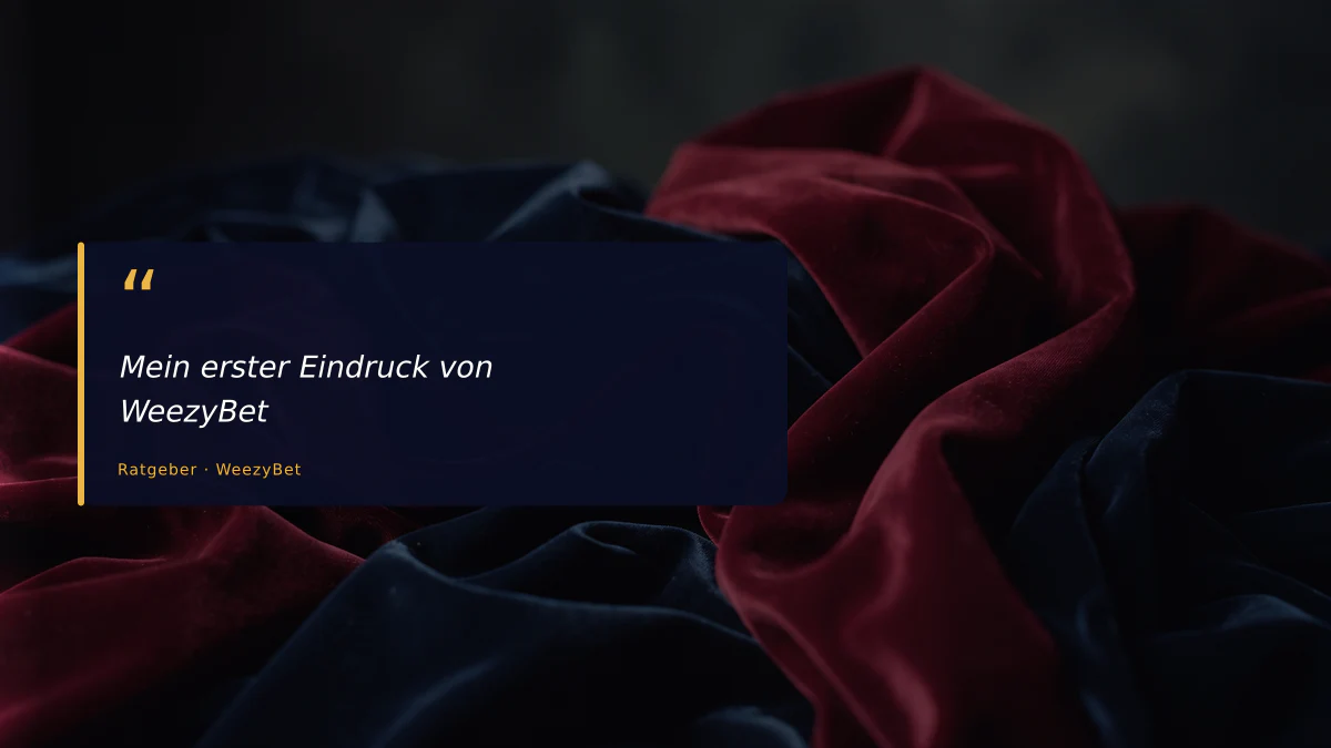 Mein erster Eindruck von WeezyBet