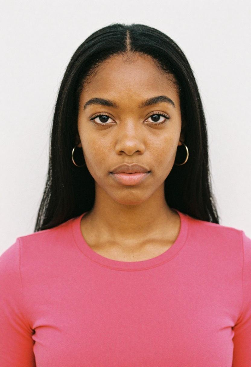 Black woman in a bold fuchsia mock neck top with sleek straight hair making a powerful modern professional statement