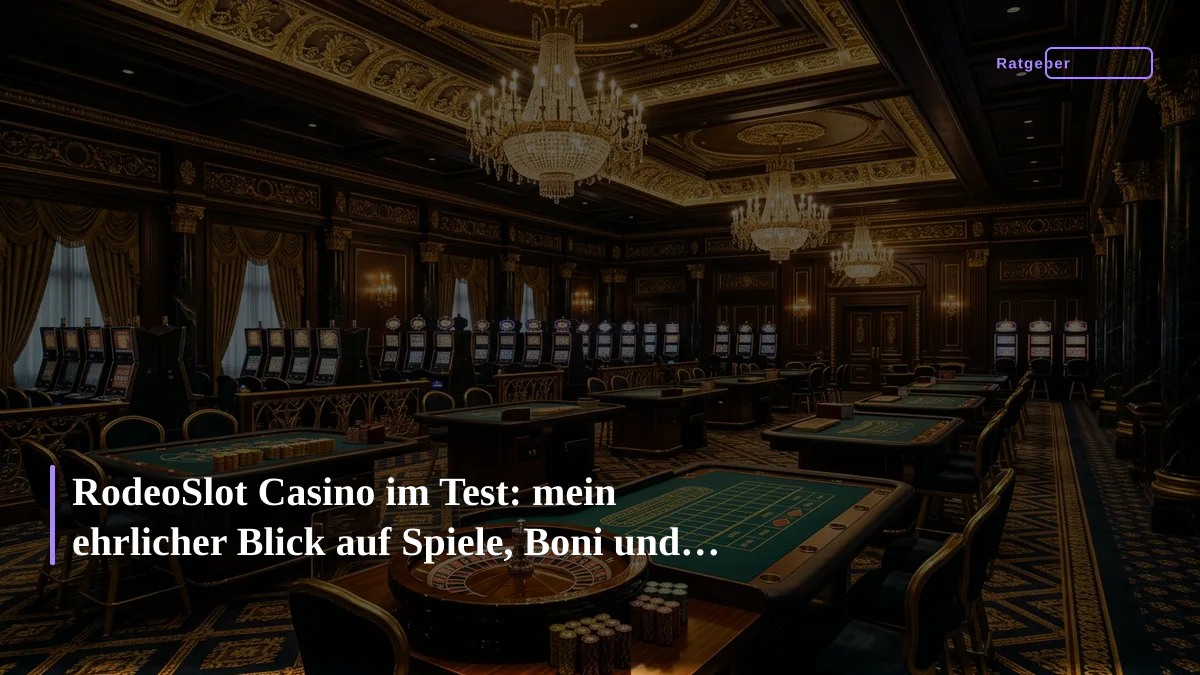 RodeoSlot Casino im Test: mein ehrlicher Blick auf Spiele, Boni und Regeln