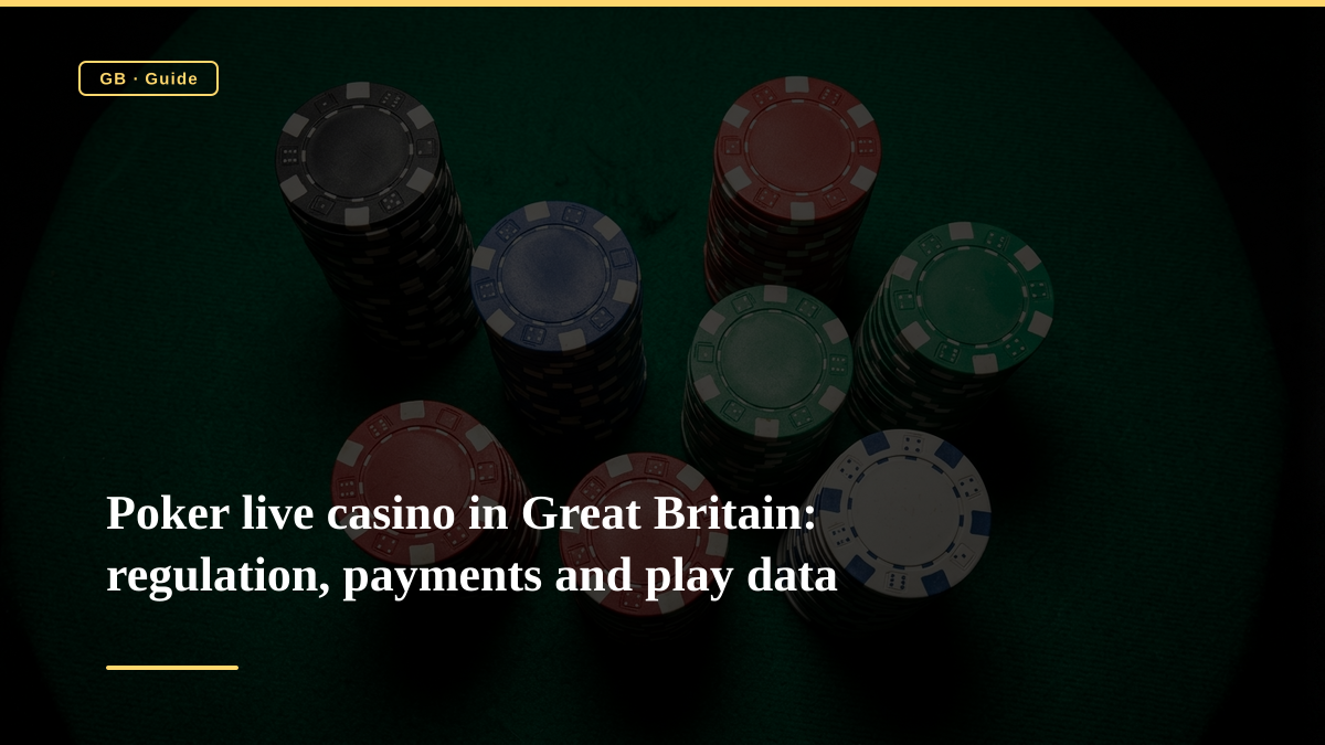 Poker live casino in Great Britain: regulation, payments and play data