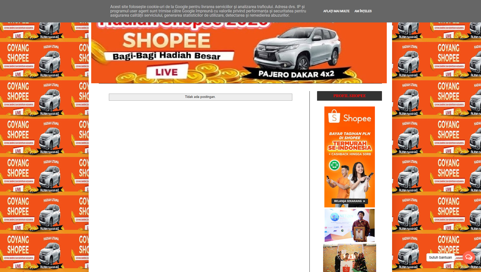 Stored capture of hadiahshopee552.blogspot.com