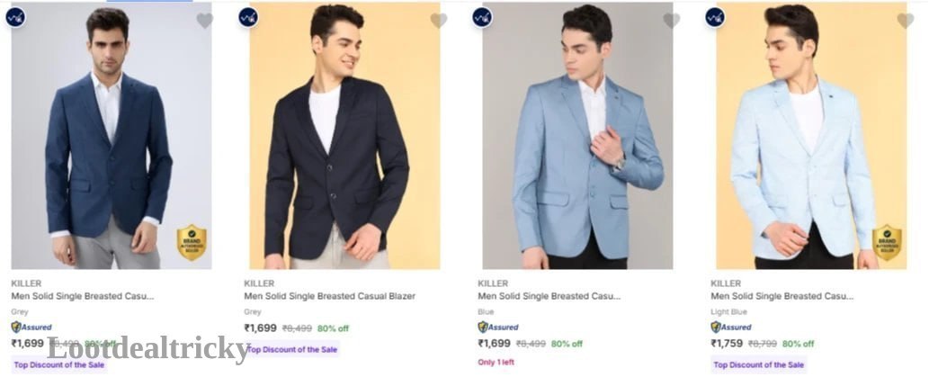 Killer Men Blazers – Just ₹80 | Huge Savings Offer Killer Men Blazers – Just ₹80 | Huge Savings Offer