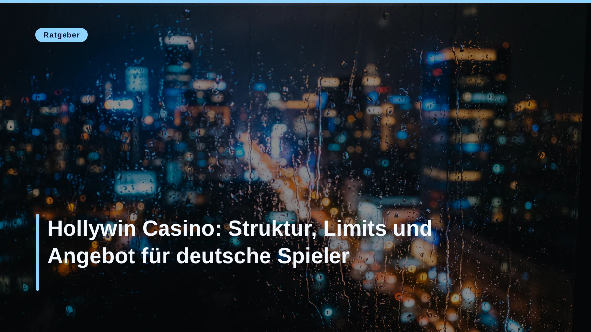 Hollywin Casino: Struktur, Limits und Angebot für deutsche Spieler