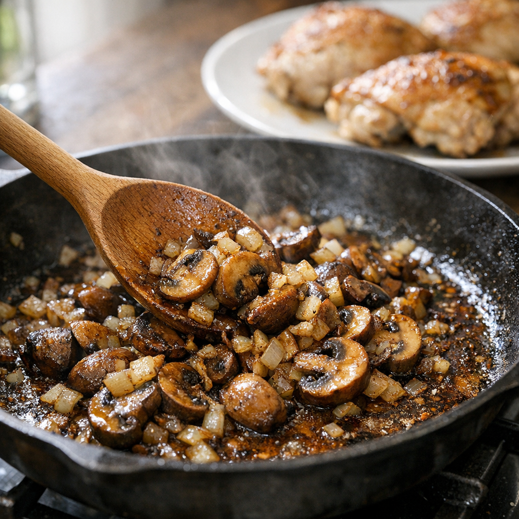 creamy chicken and mushroom skillet ingredients