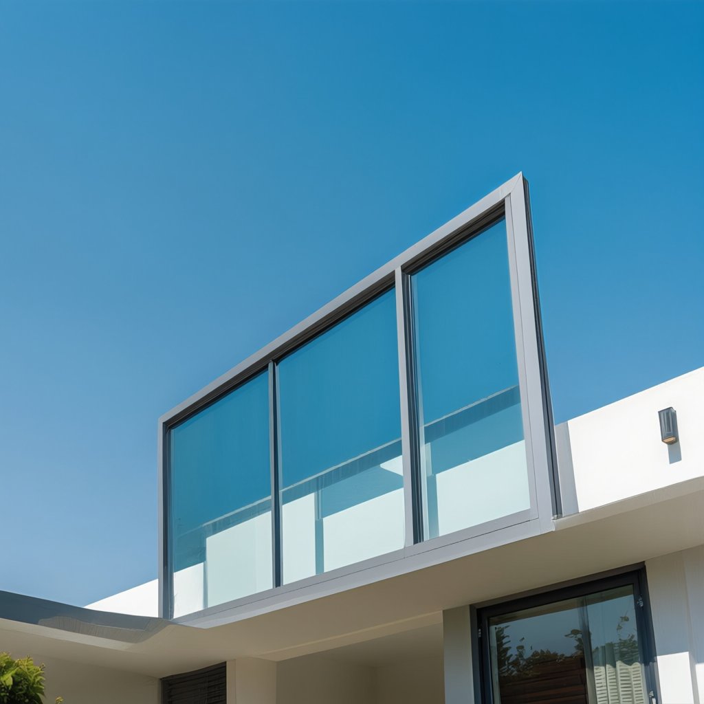 Modern Aluminum Window Frames - Contemporary Indian Home Architecture