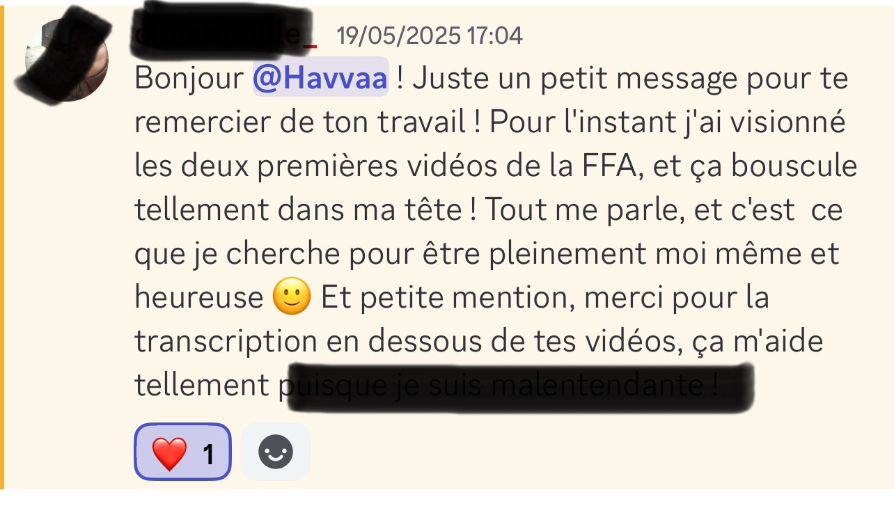 À propos 4 Témoignage détaillé d'une membre