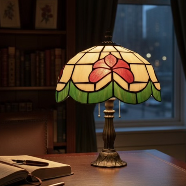 Polished product shot of a lamp with professional lighting.