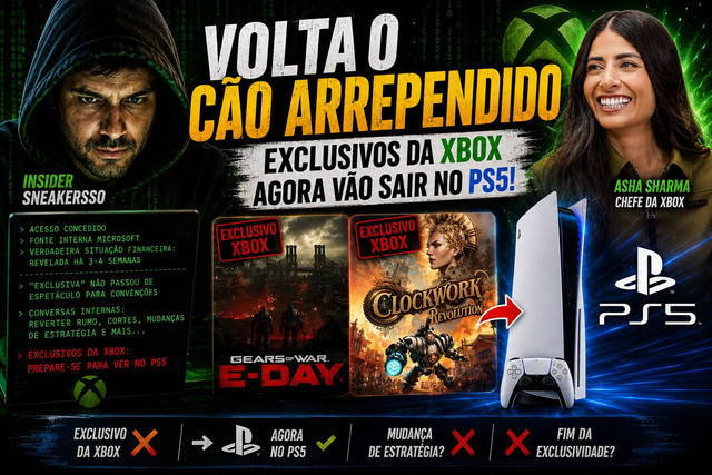 SNEAKERSSO AFIRMA QUE SITUAÇÃO DA XBOX É PIOR DO QUE O PÚBLICO IMAGINA