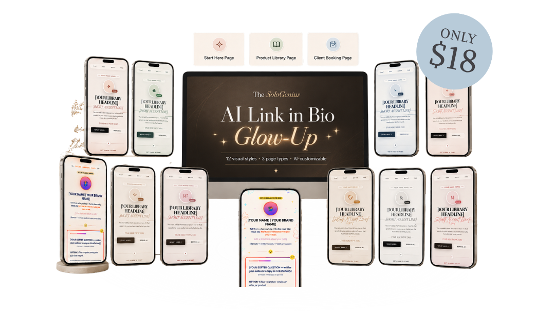 AI Link In Bio Glow-Up Mega Mockup