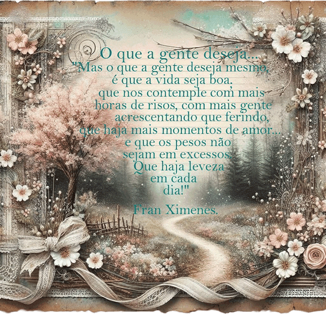 O que a gente deseja...