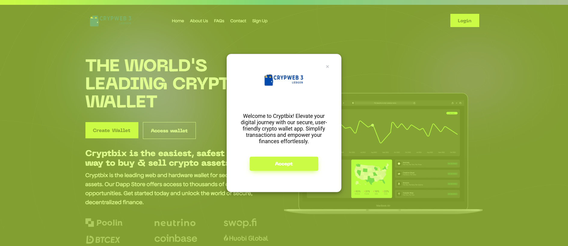 Forensic screenshot of cryptbix.com showing the phishing page layout