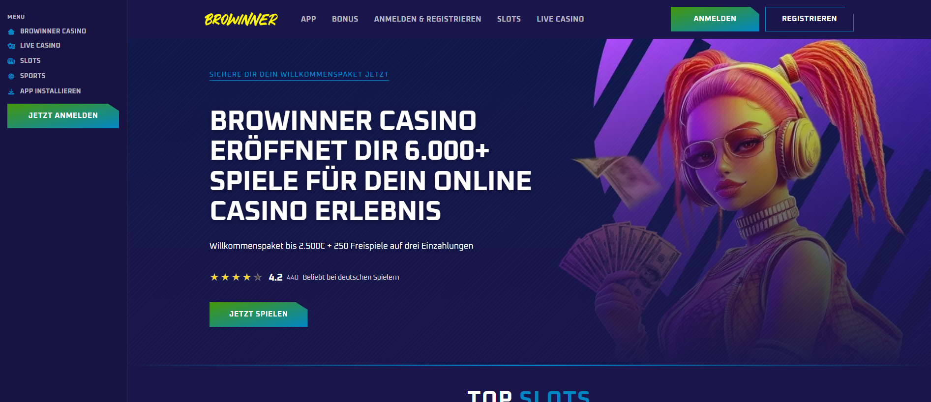 Forensic screenshot of browinnercasino-de.net showing the phishing page layout