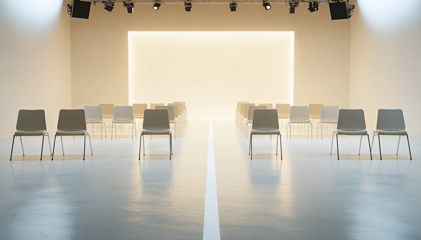 An empty studio waiting for a confession it was never designed to honor.