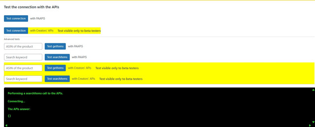 Test with Creator API