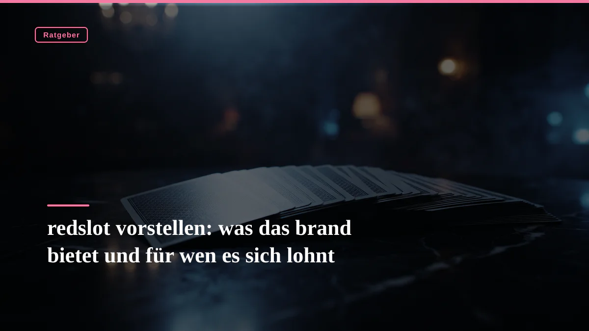 redslot vorstellen: was das brand bietet und für wen es sich lohnt