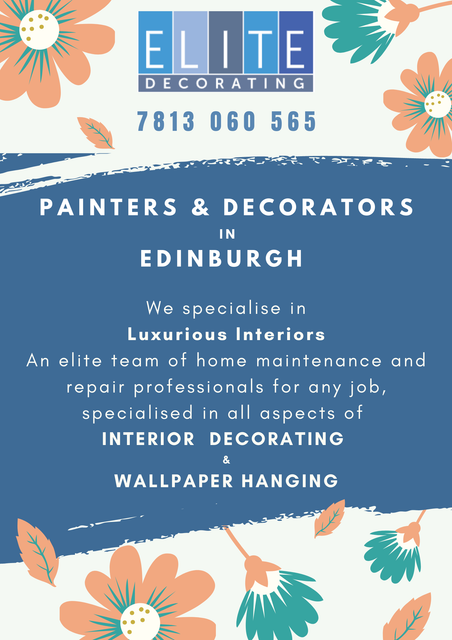 Get your walls painted into some lively colors under affordable rates with the help of best painters and decorators .
For more information visit our website :
https://elitepaintersedinburgh.co.uk/