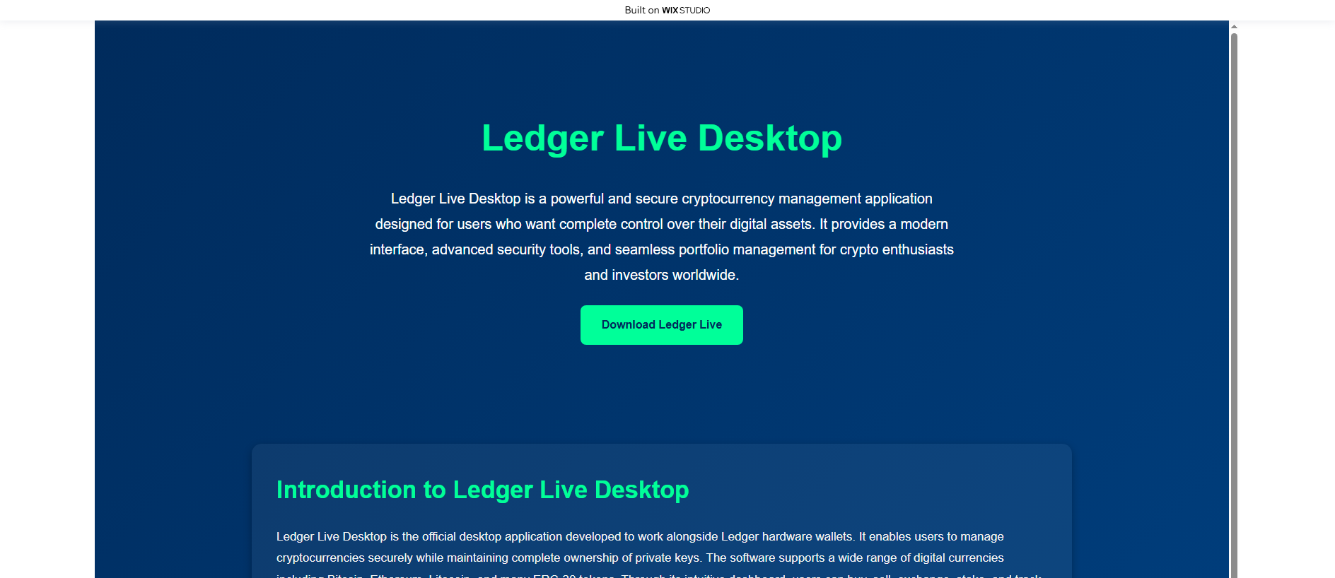 Screenshot of desktop-client.wixstudio.com