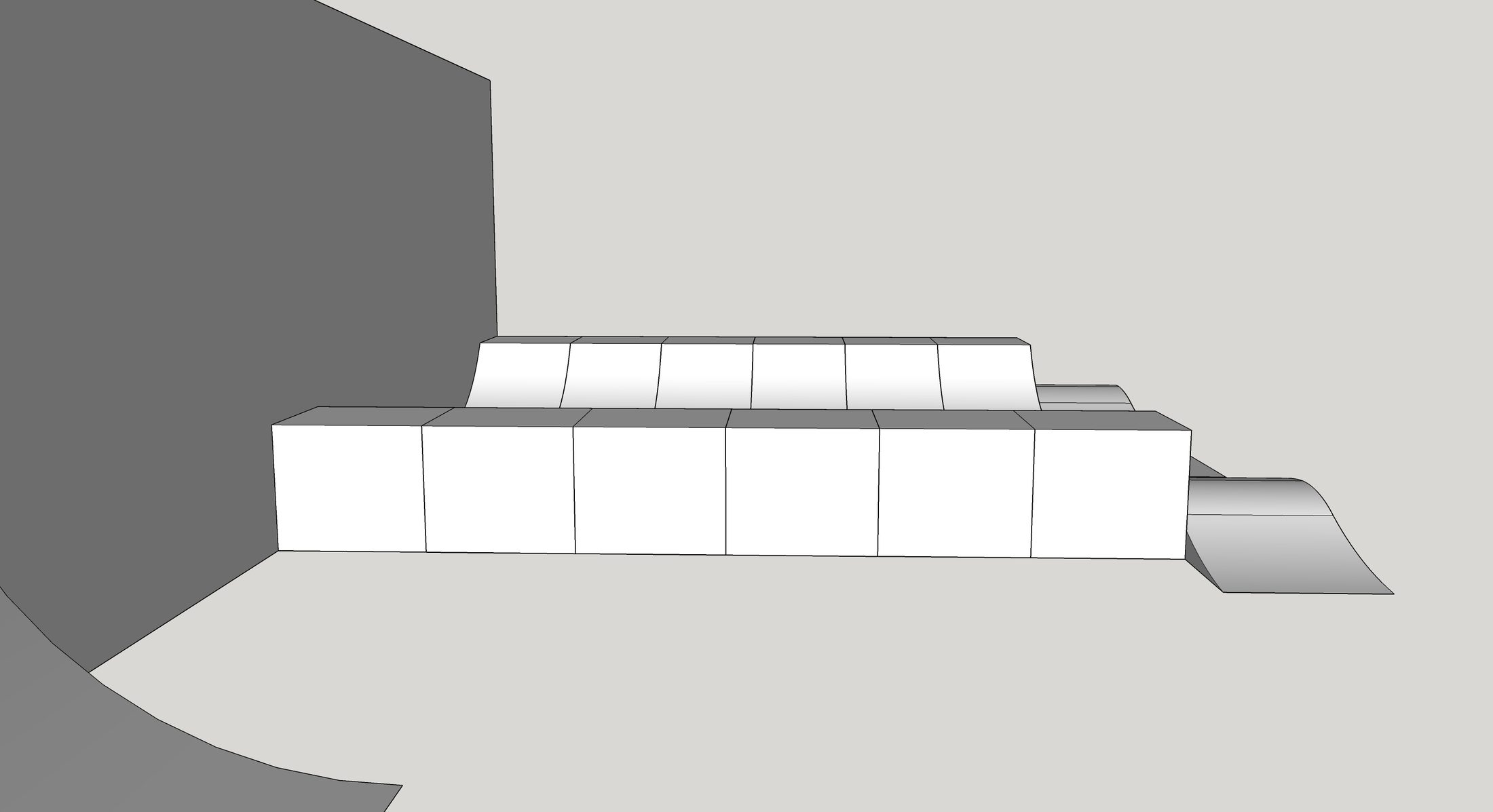 Miniramp photograph 12 — Downside Mini Ramp Illustration 3 ft space v1 06